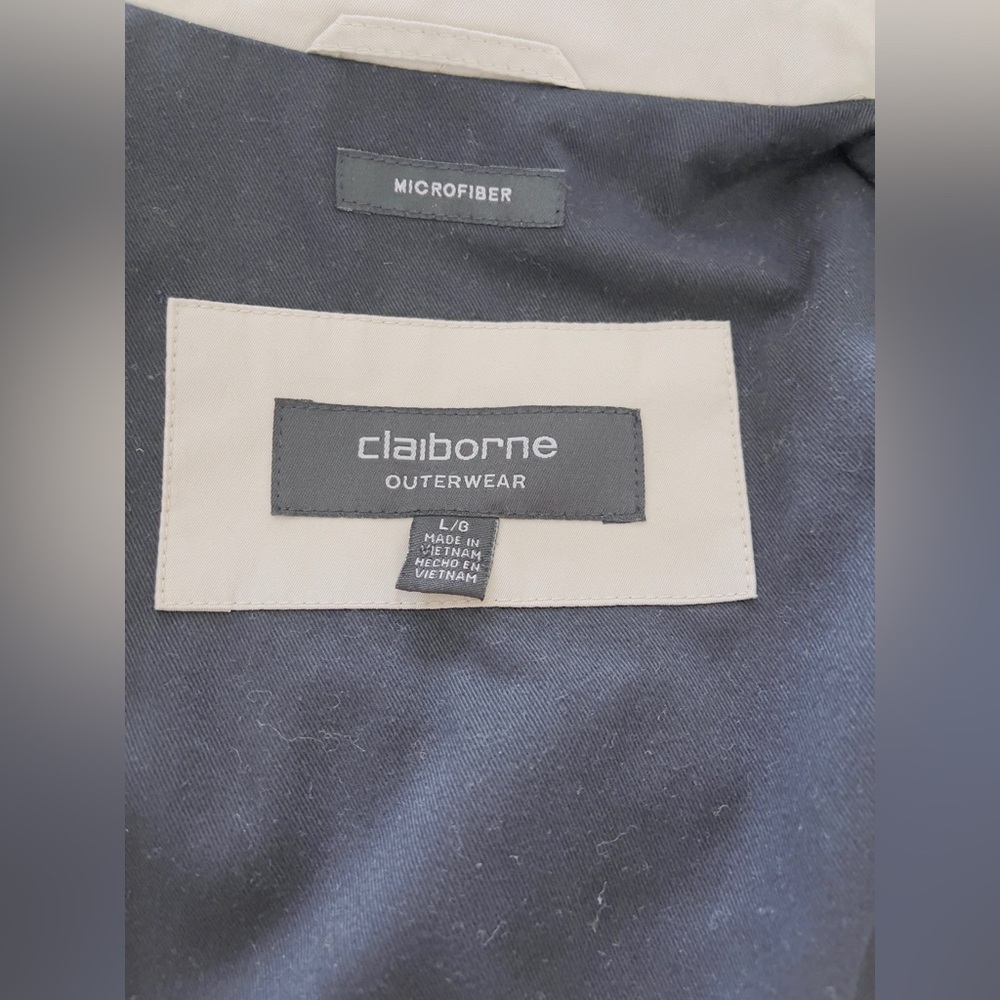 Claiborne Men’s Long Sleeve Microfiber Zip-up Lined Collared Outwear Jacket EUC - Picture 5 of 6